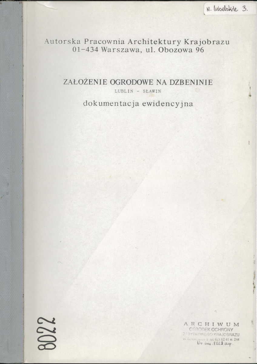 EP - Ewidencja parkowa, skan nr 1