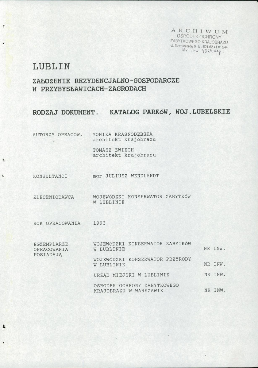 EP - Ewidencja parkowa, skan nr 5