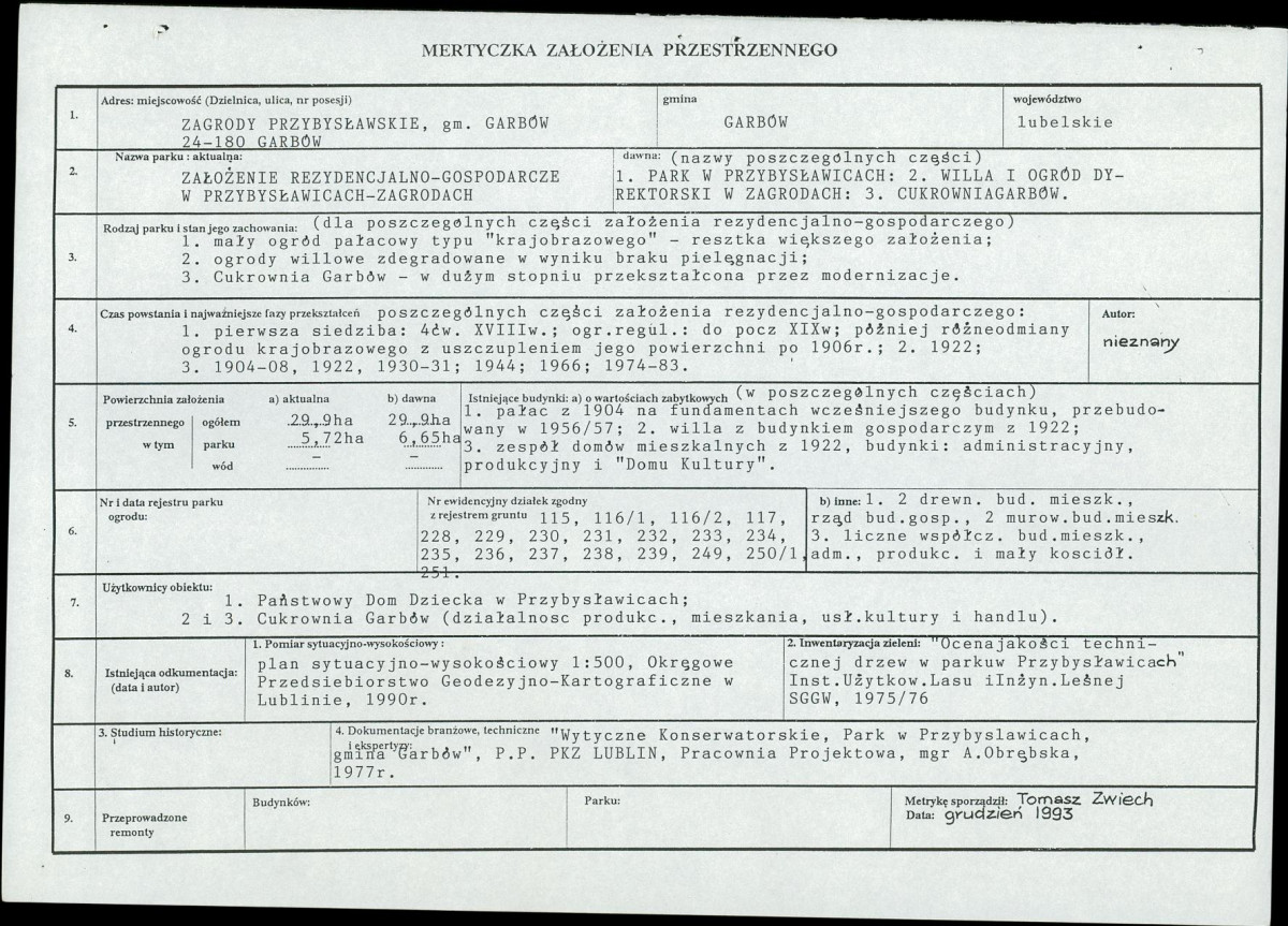EP - Ewidencja parkowa, skan nr 7