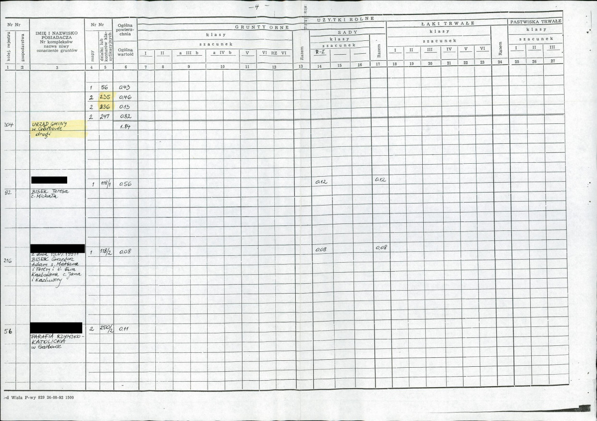 EP - Ewidencja parkowa, skan nr 24