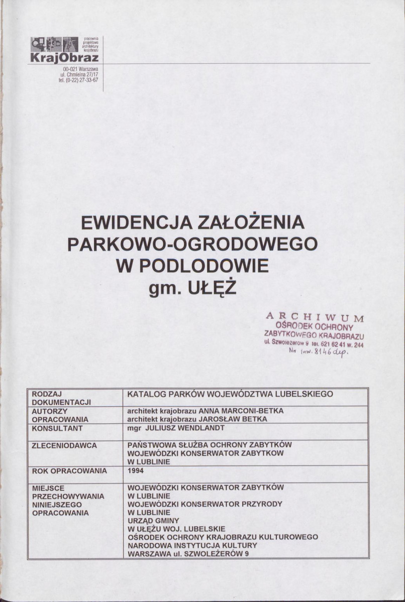 Ewidencja parkowa, skan nr 4
