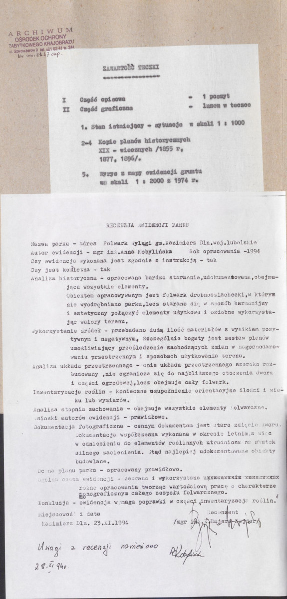 Ewidencja parkowa, skan nr 2