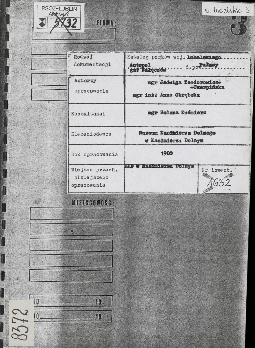 Ewidencja parkowa, skan nr 1