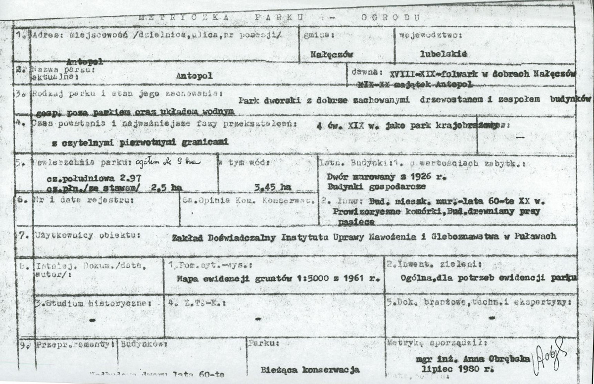 Ewidencja parkowa, skan nr 4