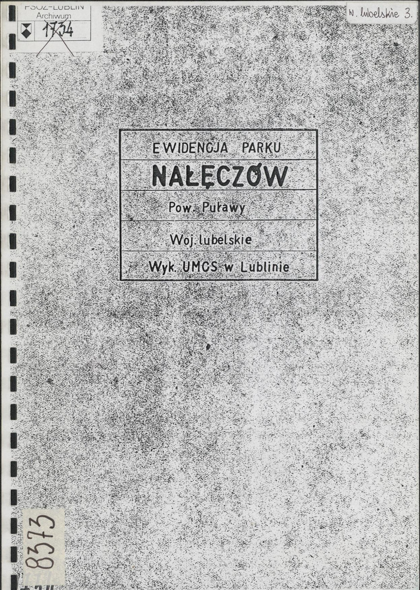 EP - Ewidencja parkowa, skan nr 1