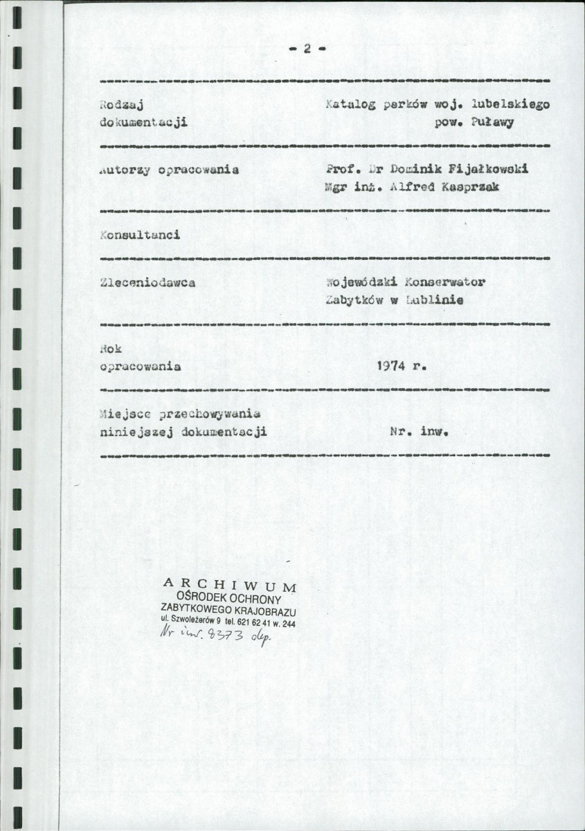 EP - Ewidencja parkowa, skan nr 4