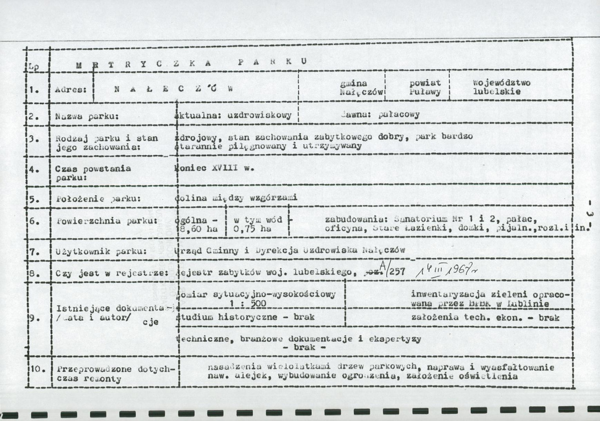 EP - Ewidencja parkowa, skan nr 5