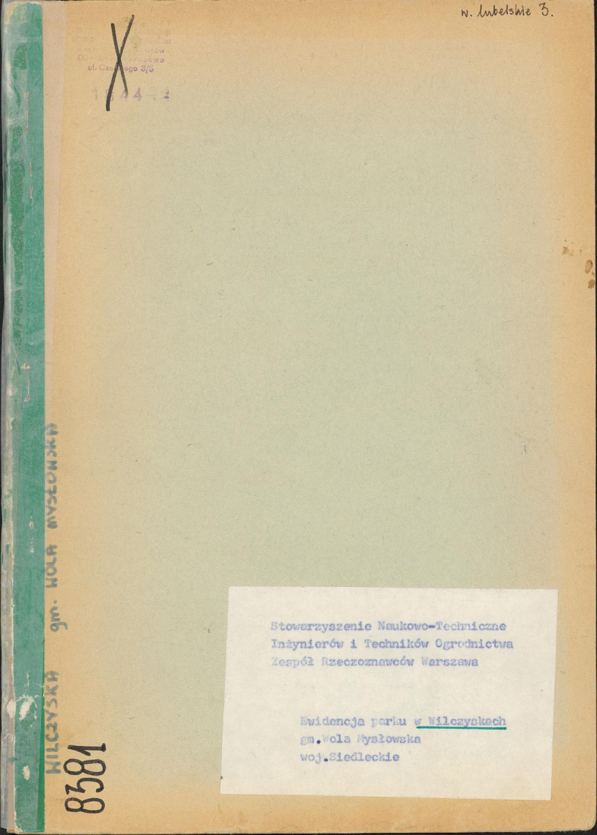 EP - Ewidencja parkowa, skan nr 1