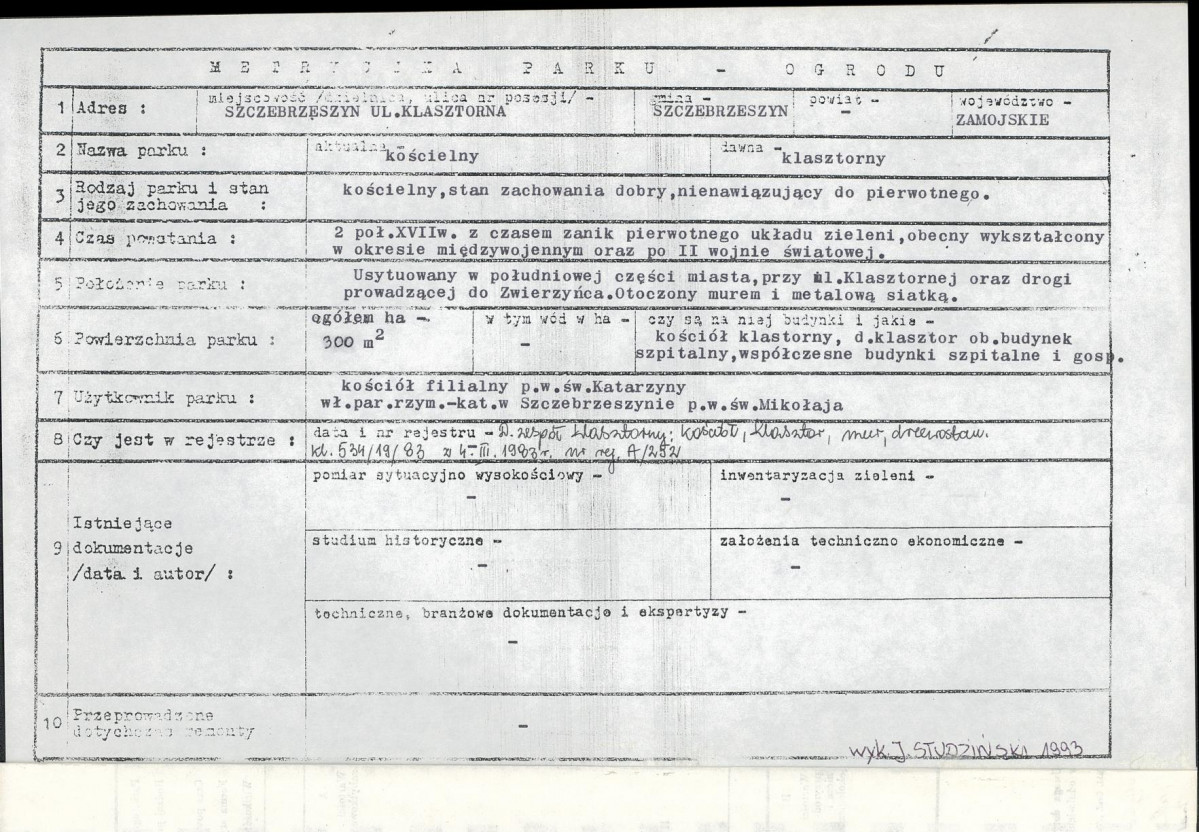 EP - Ewidencja parkowa, skan nr 6