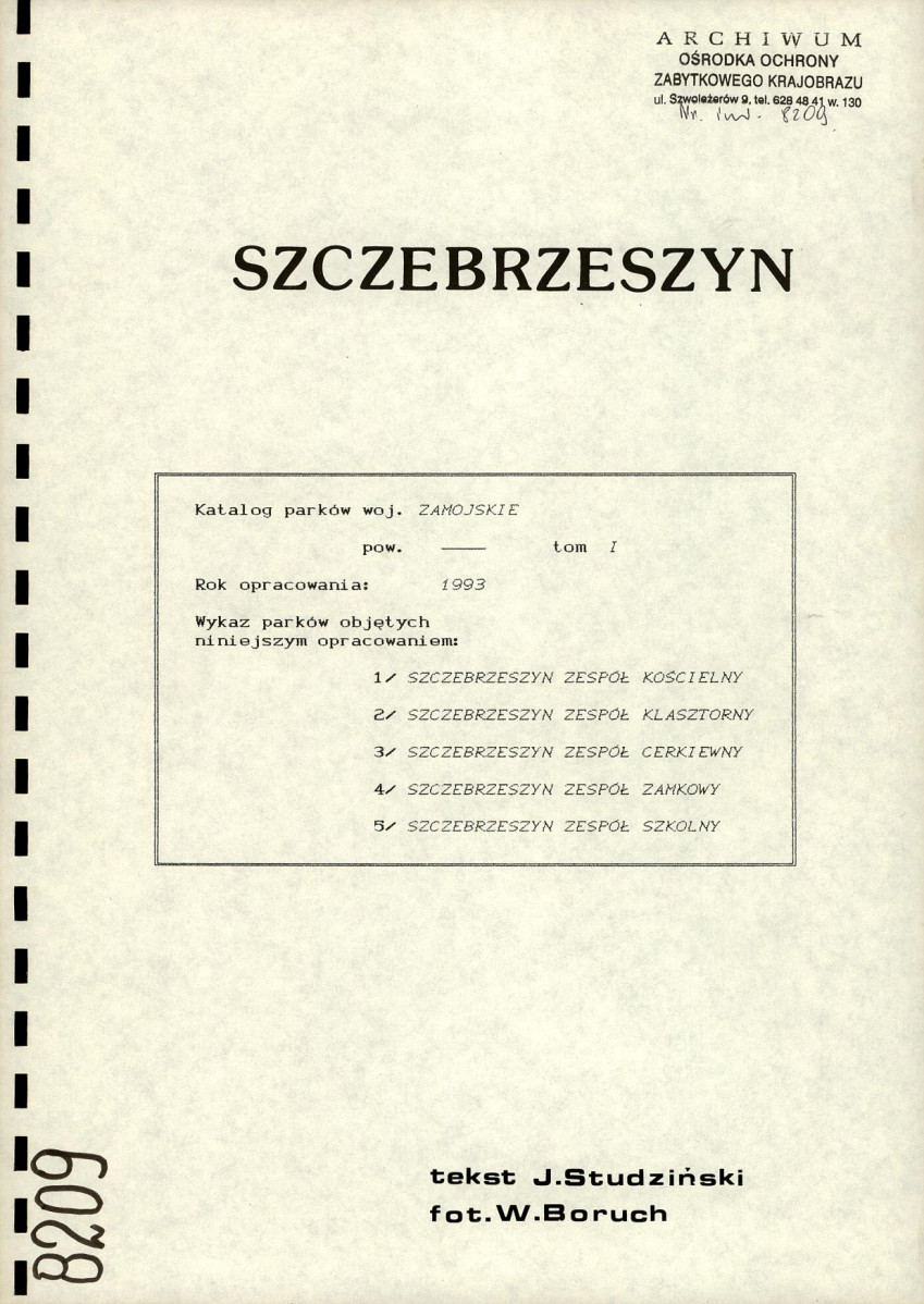 EP - Ewidencja parkowa, skan nr 3