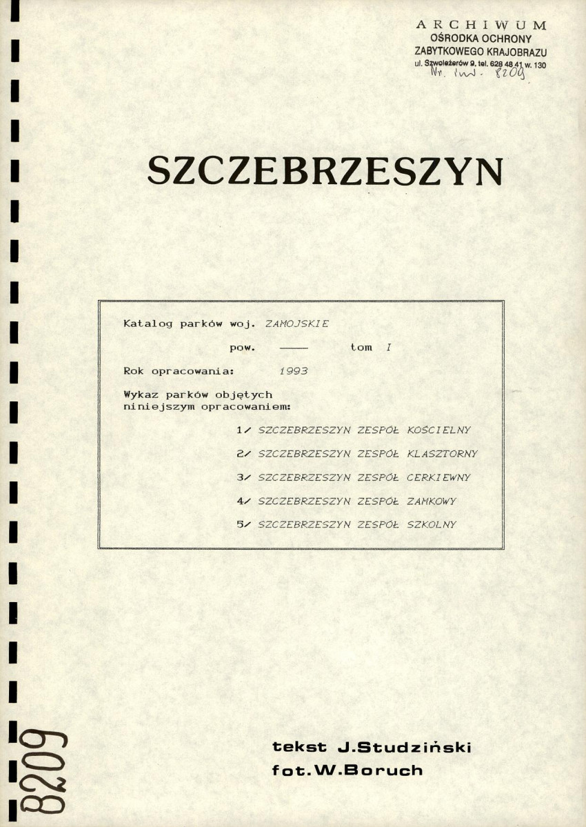 EP - Ewidencja parkowa, skan nr 3