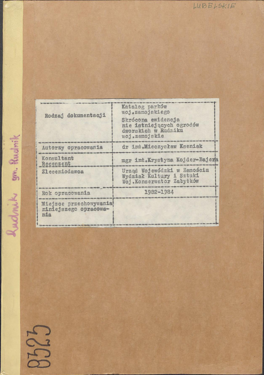 EP - Ewidencja parkowa, skan nr 1