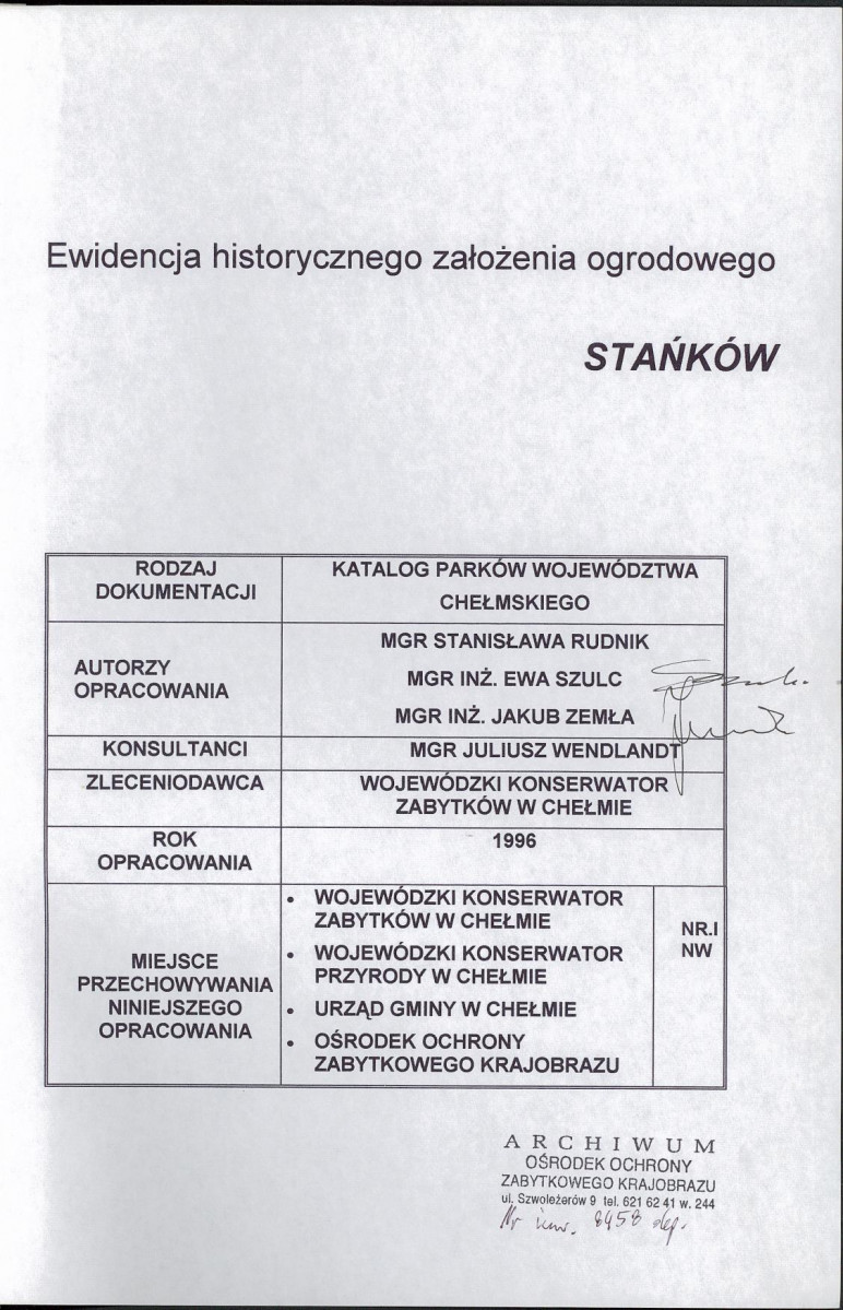 Ewidencja parkowa, skan nr 4