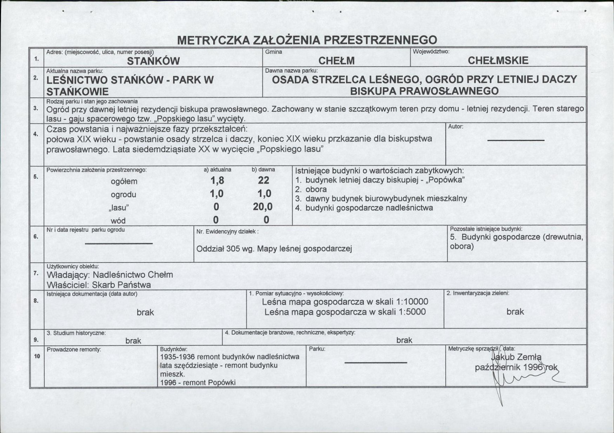 Ewidencja parkowa, skan nr 6