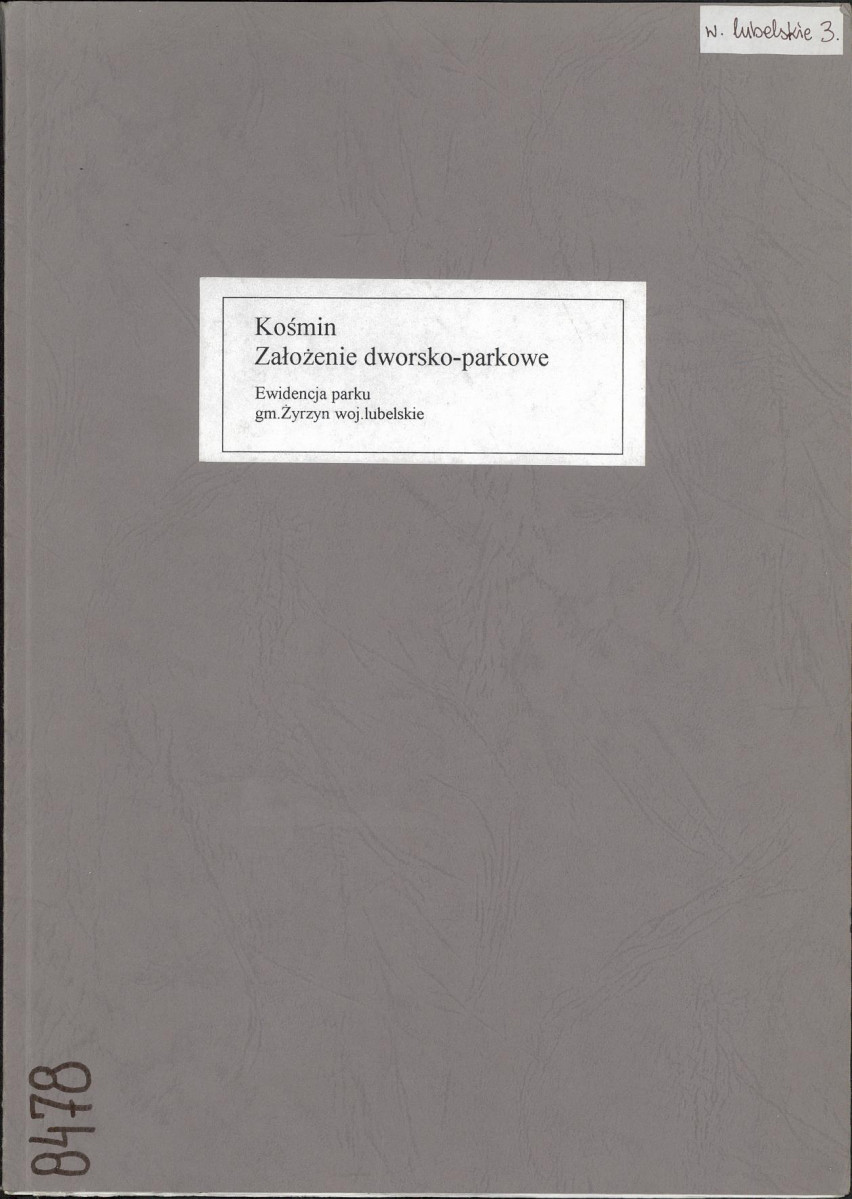 EP - Ewidencja parkowa, skan nr 1