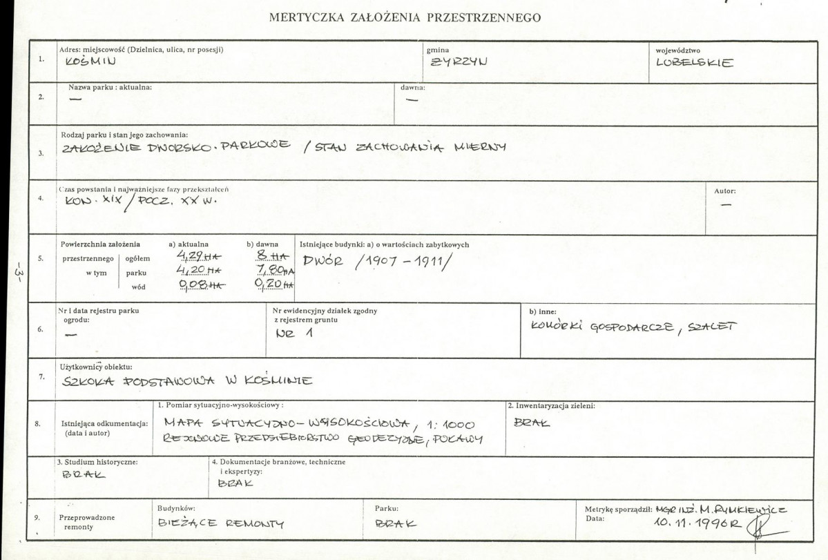 EP - Ewidencja parkowa, skan nr 5
