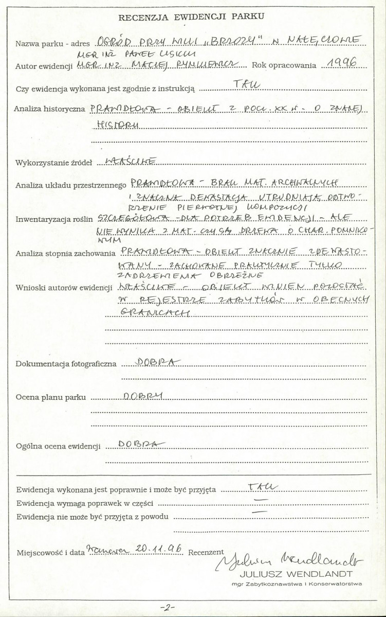 Ewidencja parkowa, skan nr 4