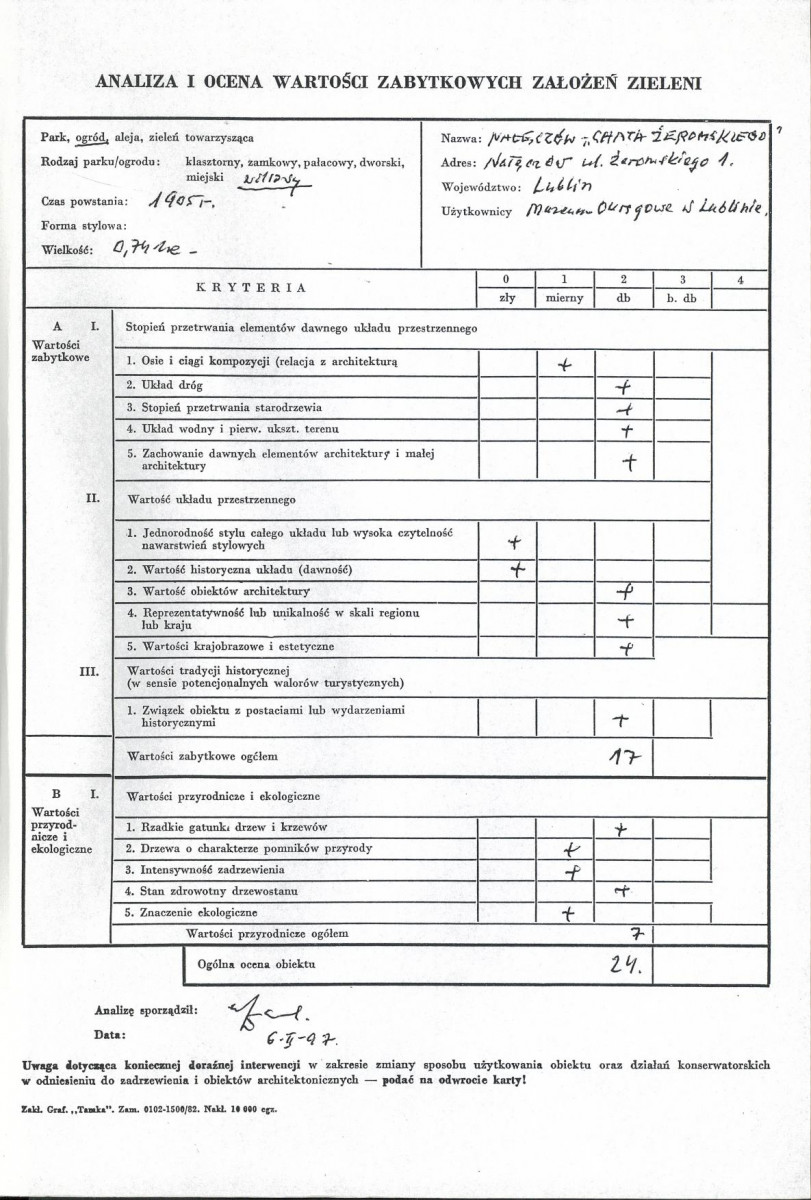EP - Ewidencja parkowa, skan nr 2