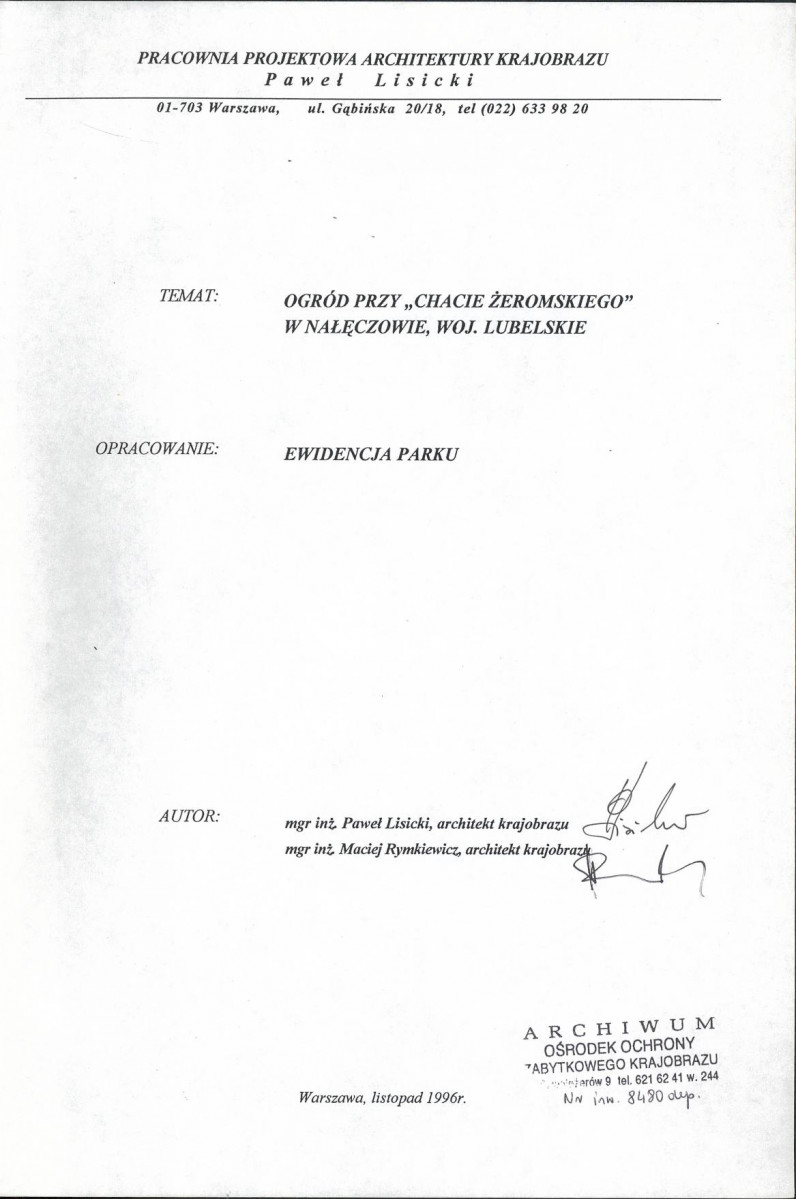 EP - Ewidencja parkowa, skan nr 3