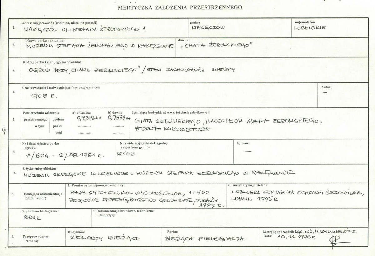 EP - Ewidencja parkowa, skan nr 5