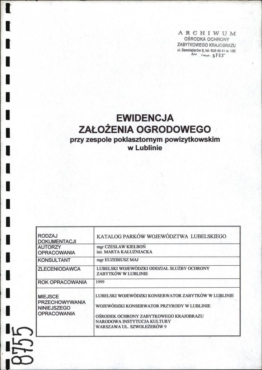 EP - Ewidencja parkowa, skan nr 2