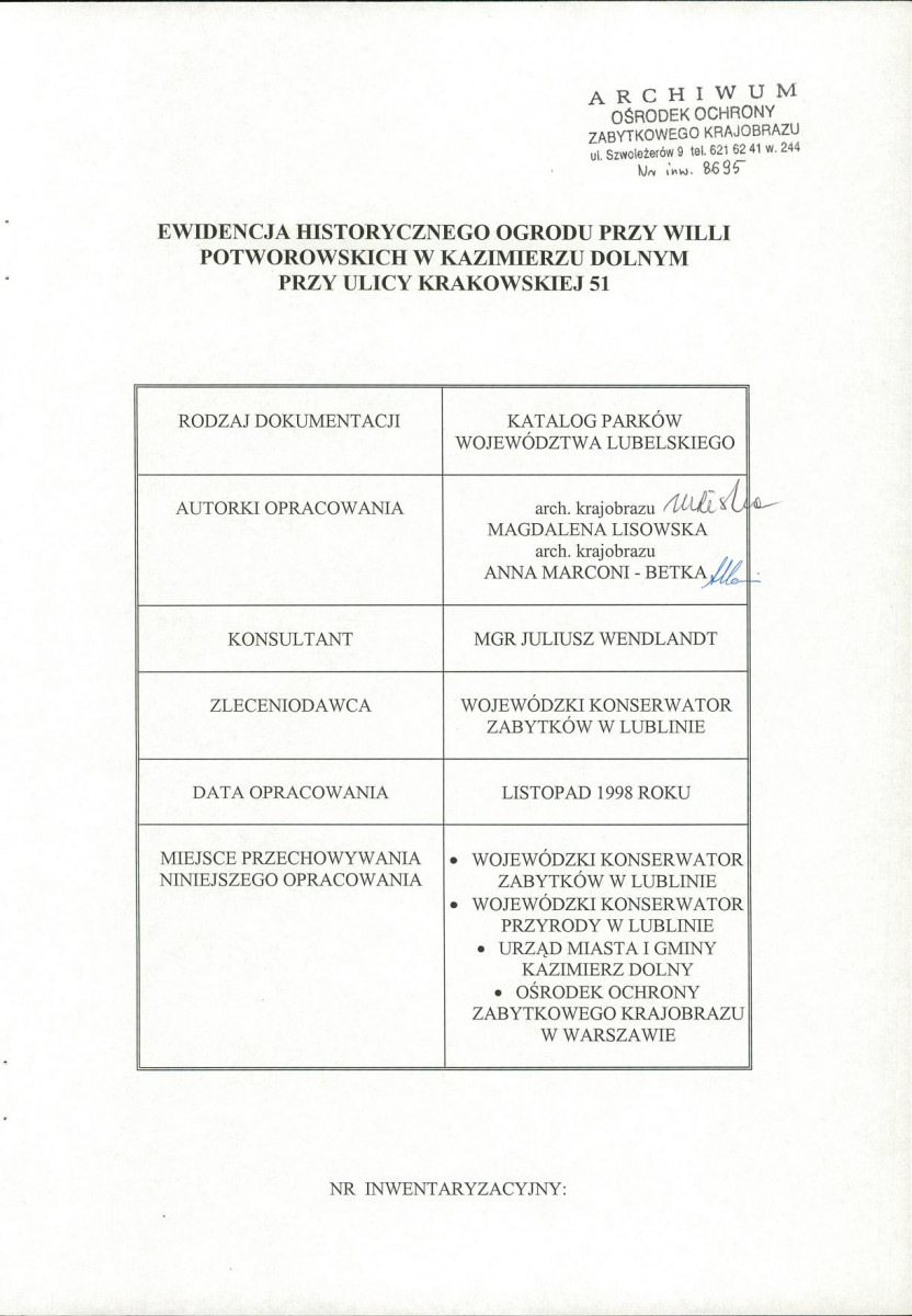 EP - Ewidencja parkowa, skan nr 5