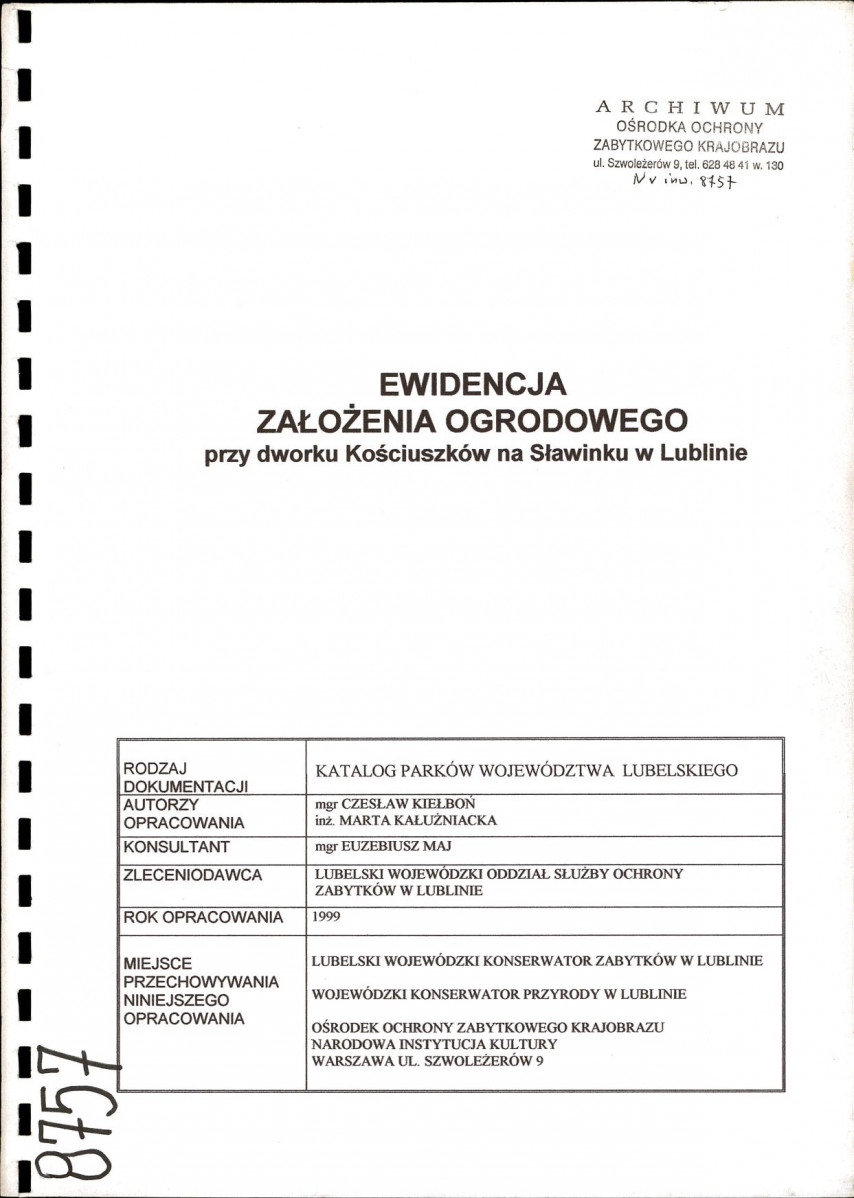 EP - Ewidencja parkowa, skan nr 2