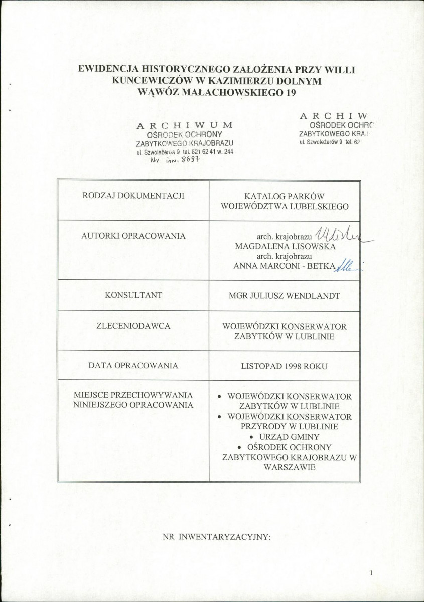 EP - Ewidencja parkowa, skan nr 6