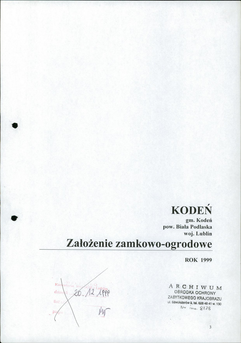 EP - Ewidencja parkowa, skan nr 3