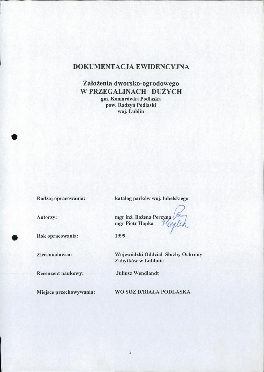 EP - Ewidencja parkowa, skan nr 4