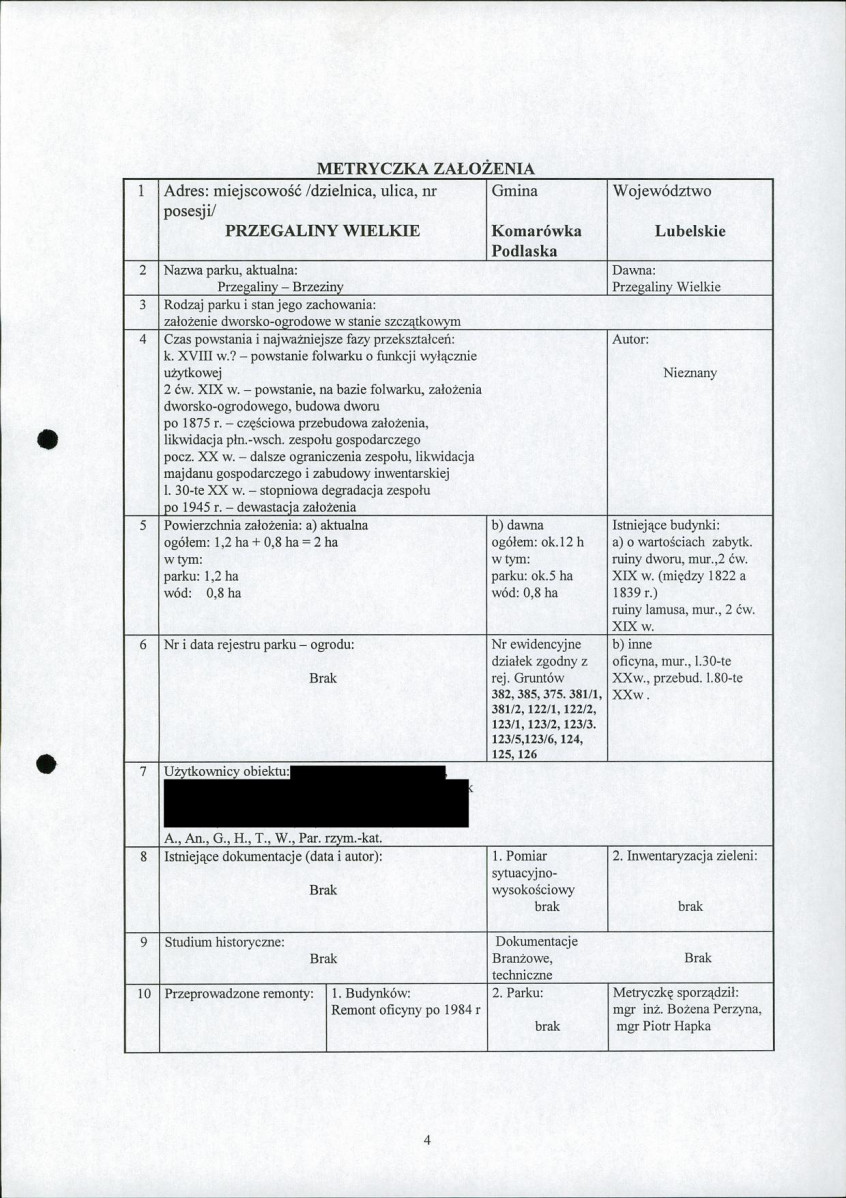 EP - Ewidencja parkowa, skan nr 7