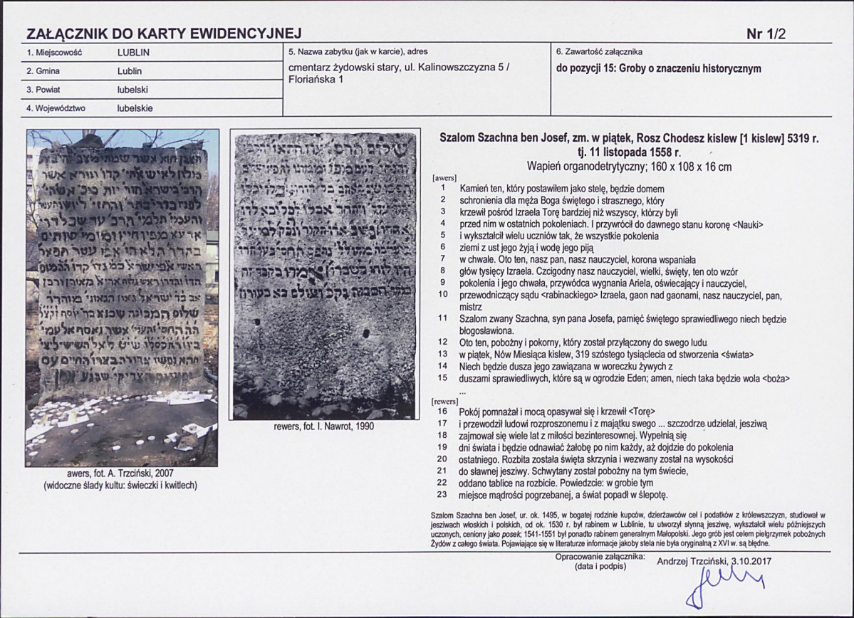 Karta cmentarza, skan nr 6