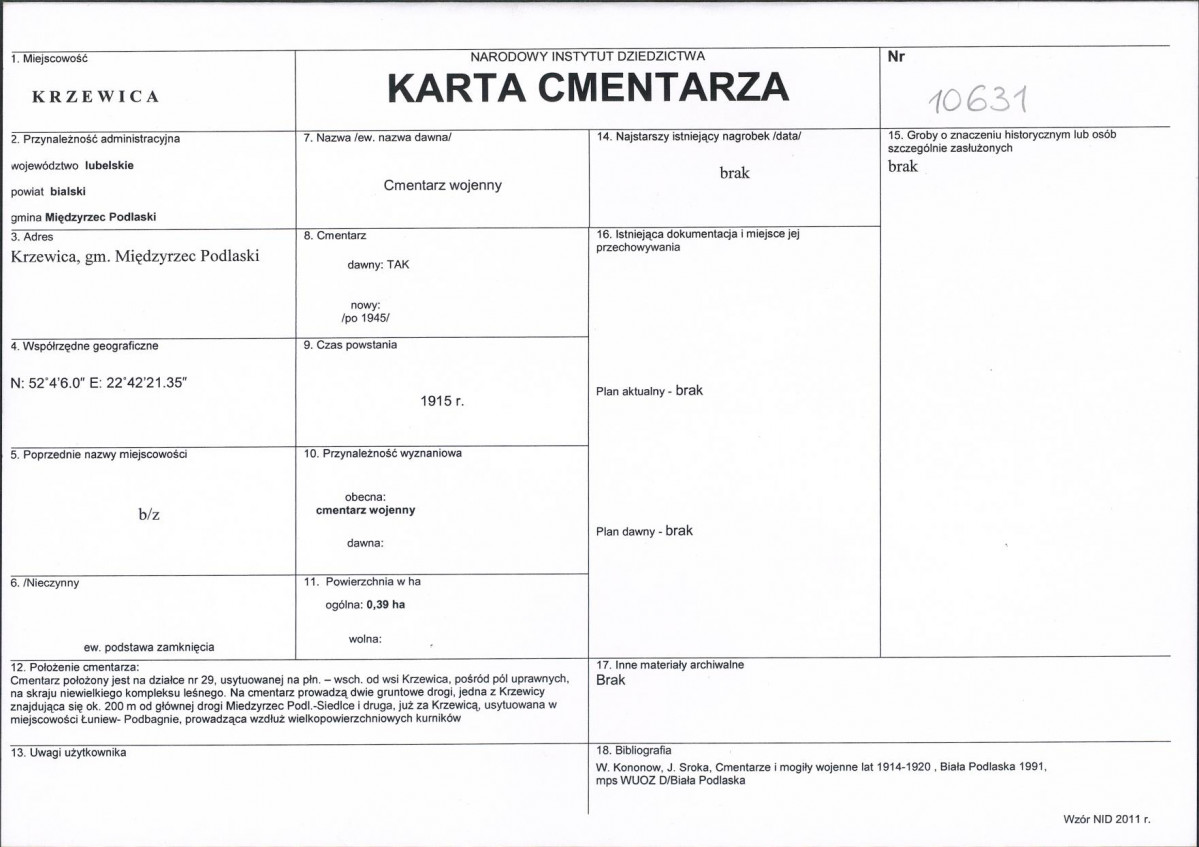 Karta cmentarza, skan nr 1