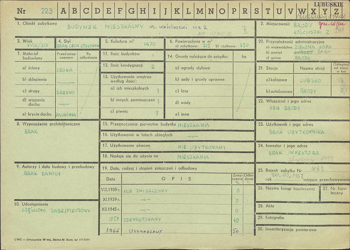 Karta zielona, skan nr 1