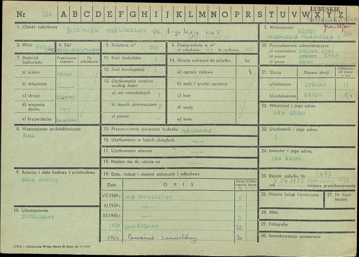 Karta zielona, skan nr 1