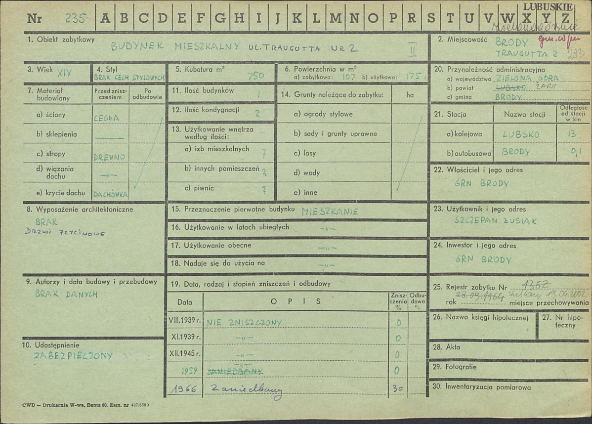 Karta zielona, skan nr 1
