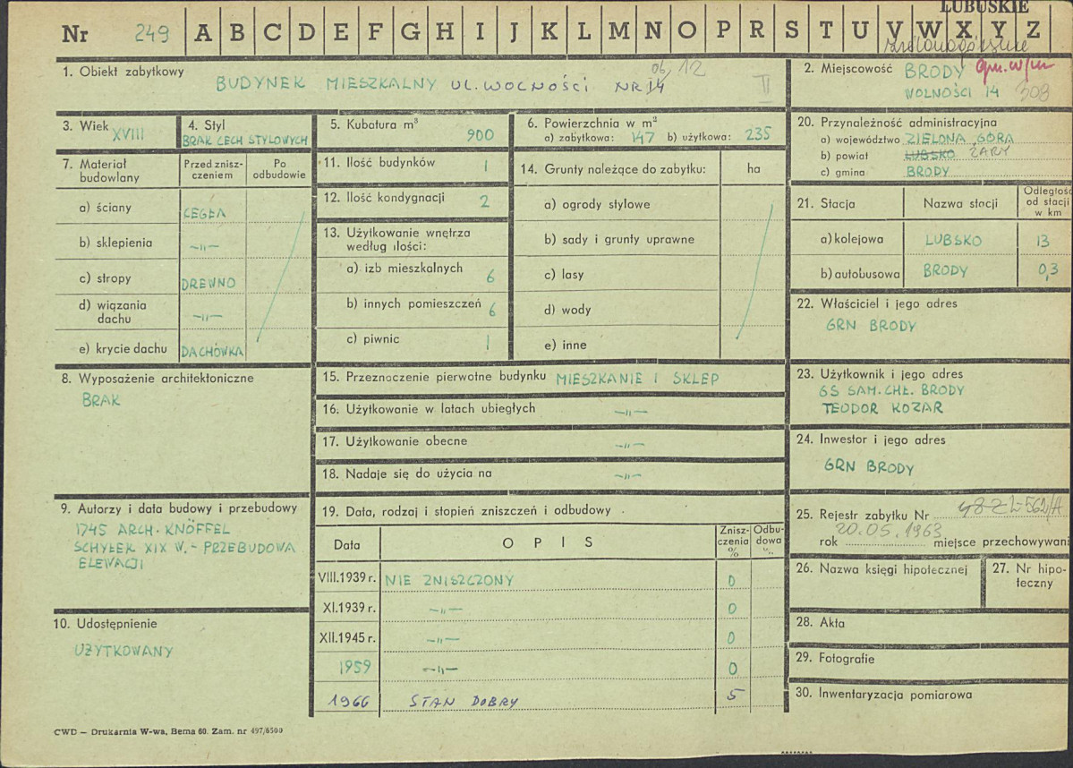 Karta zielona, skan nr 1