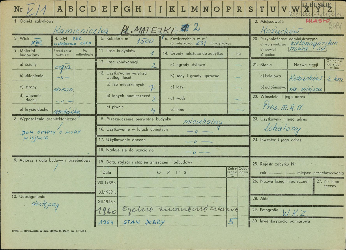 KZ - Karta zielona, skan nr 1