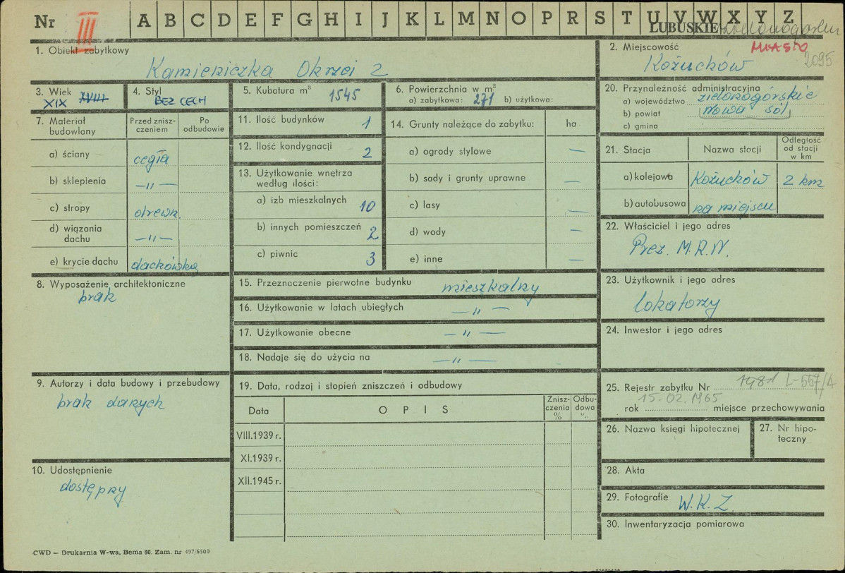 Karta zielona, skan nr 1