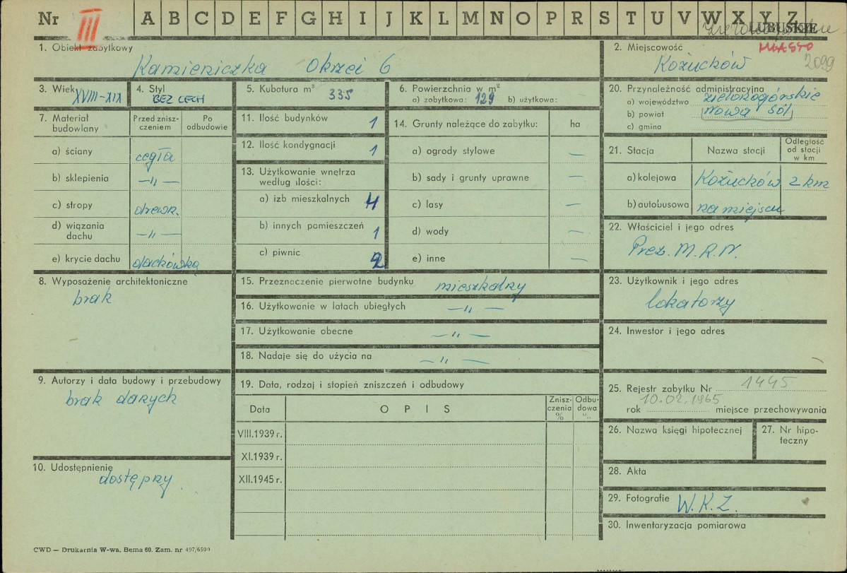 Karta zielona, skan nr 1