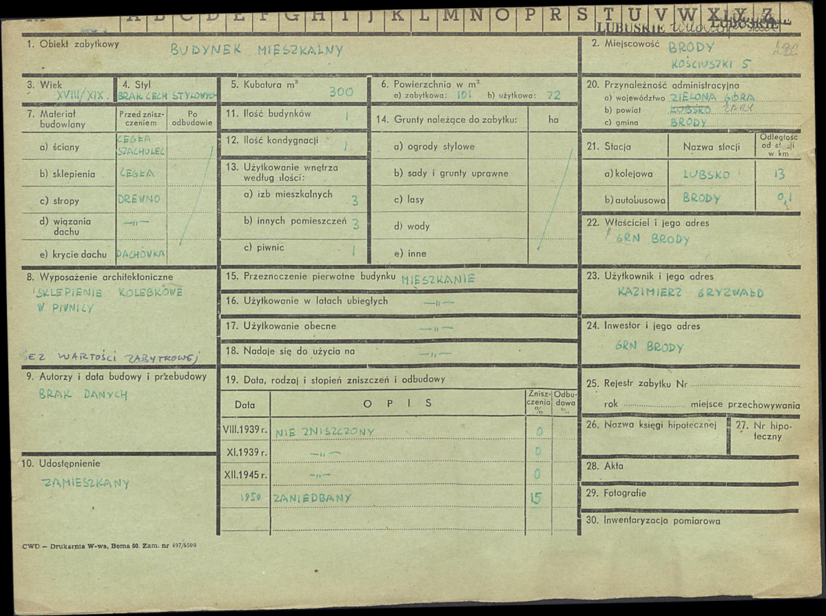 Karta zielona, skan nr 1