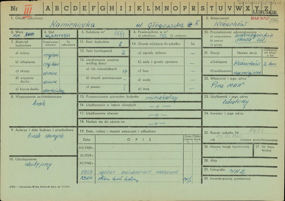 Karta zielona, skan nr 1