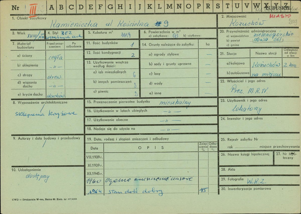 KZ - Karta zielona, skan nr 1