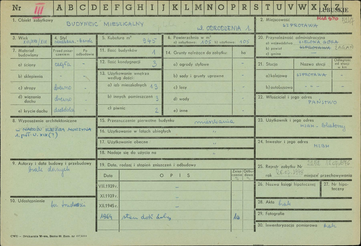 Karta zielona, skan nr 1
