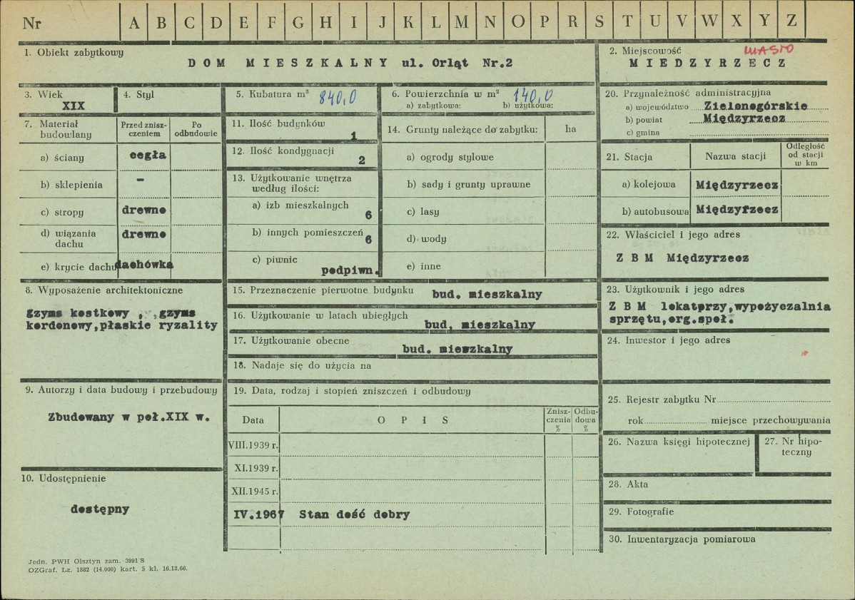 KZ - Karta zielona, skan nr 1