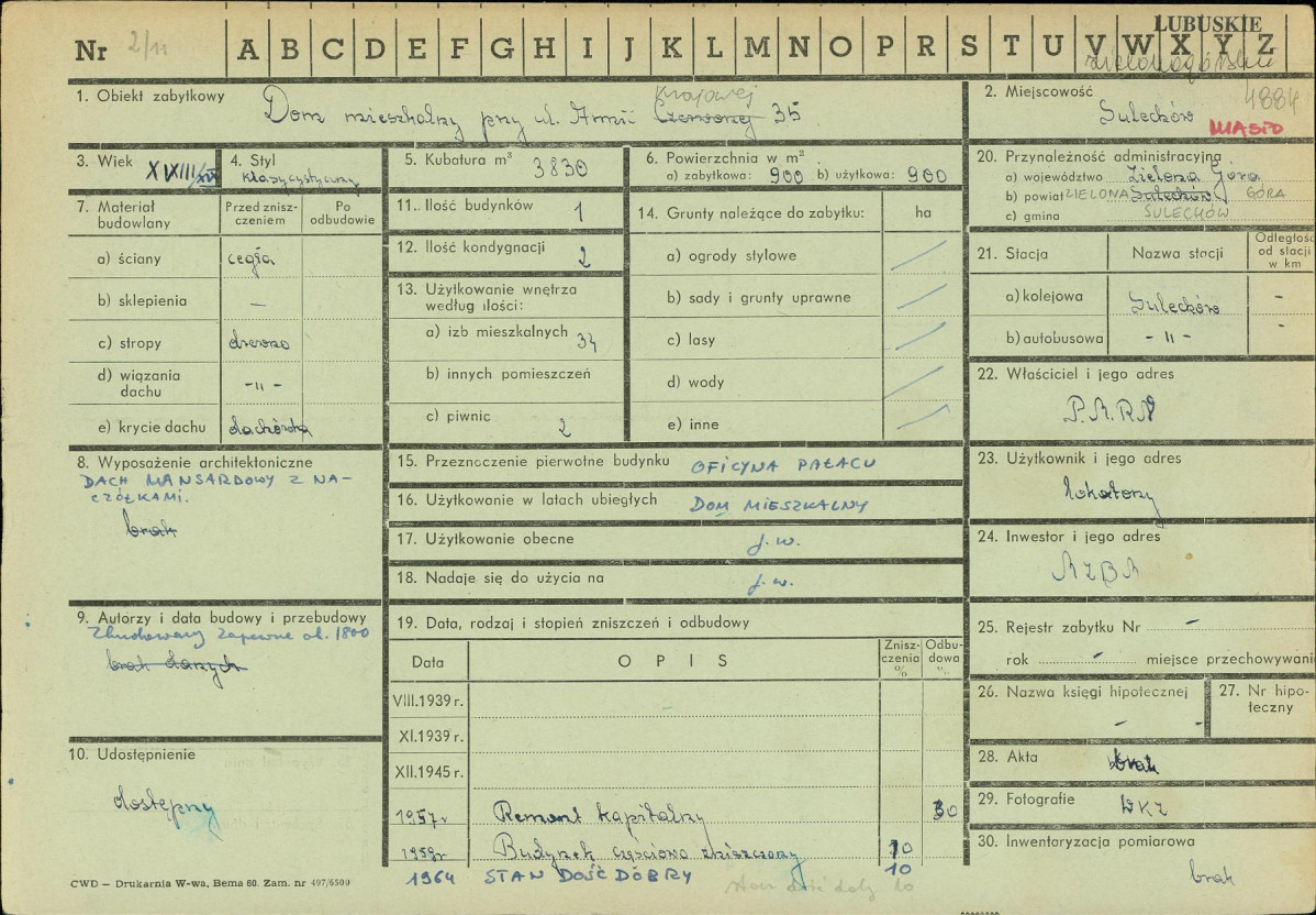 KZ - Karta zielona, skan nr 1