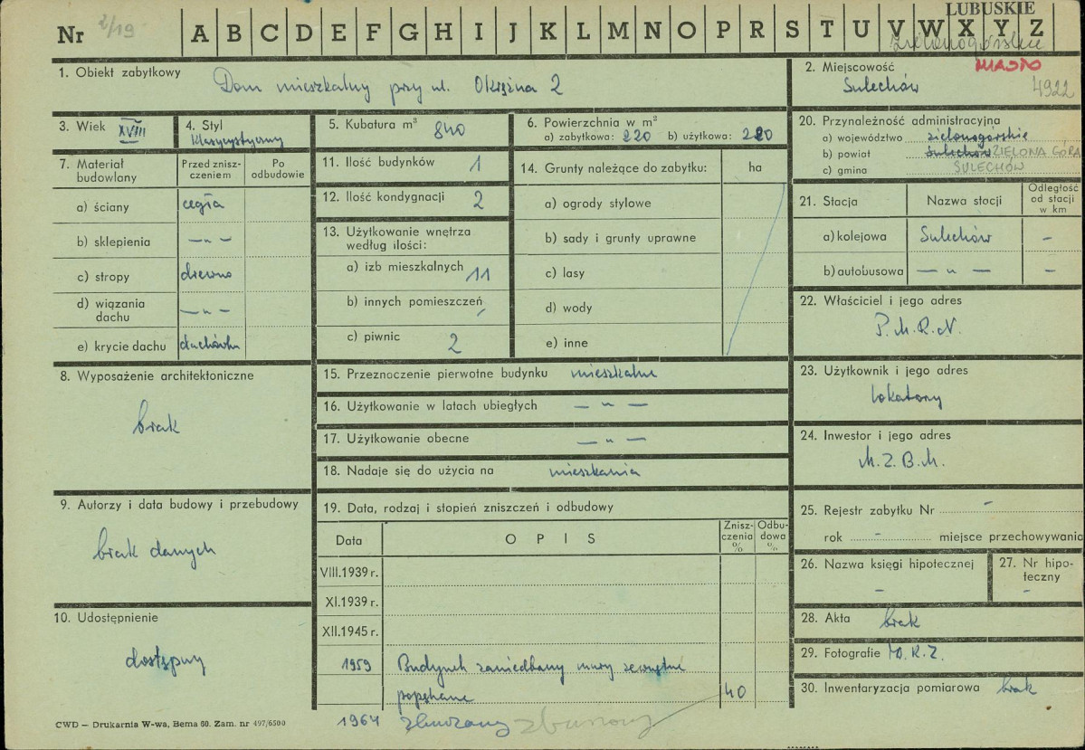 Karta zielona, skan nr 1