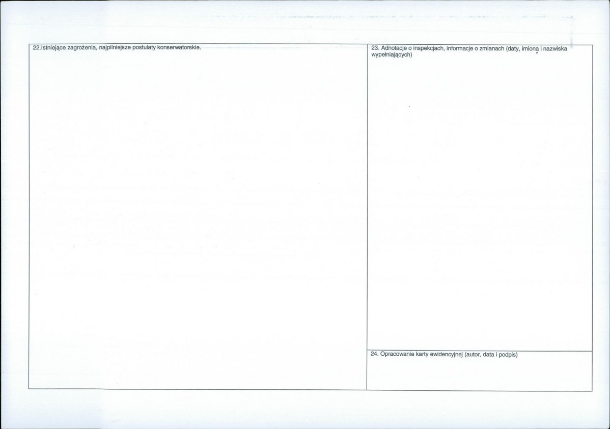 Karta obiektu niewpisanego do rejestru, skan nr 2