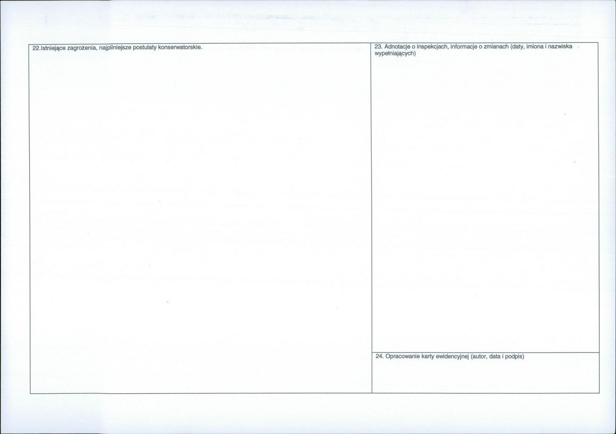 Karta obiektu niewpisanego do rejestru, skan nr 2