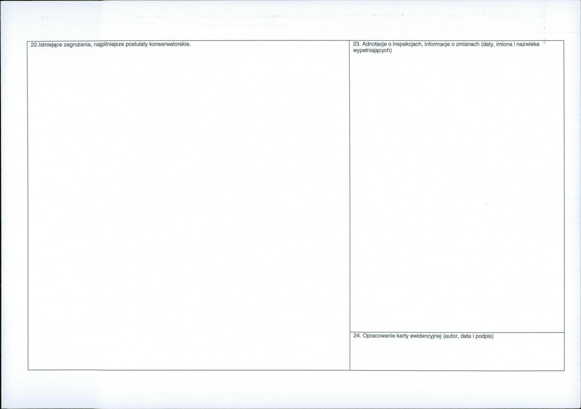 Karta obiektu niewpisanego do rejestru, skan nr 2